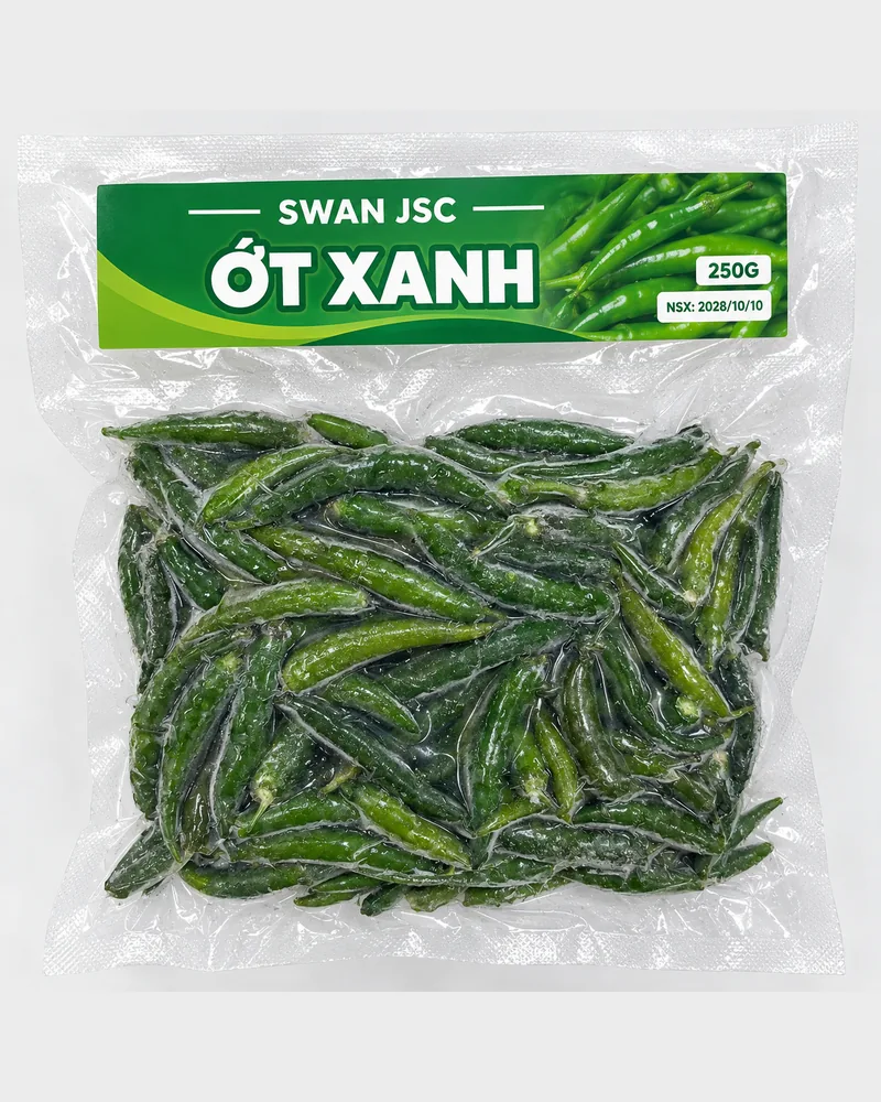 Frozen green chilli