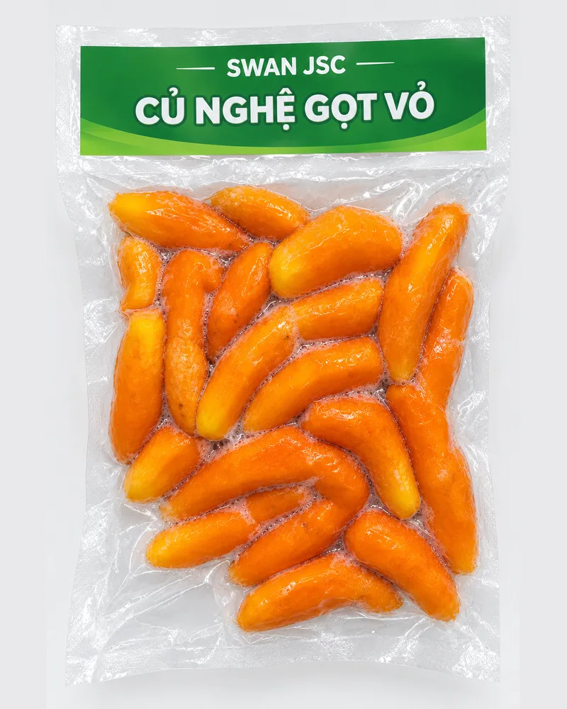 Frozen peeled turmeric