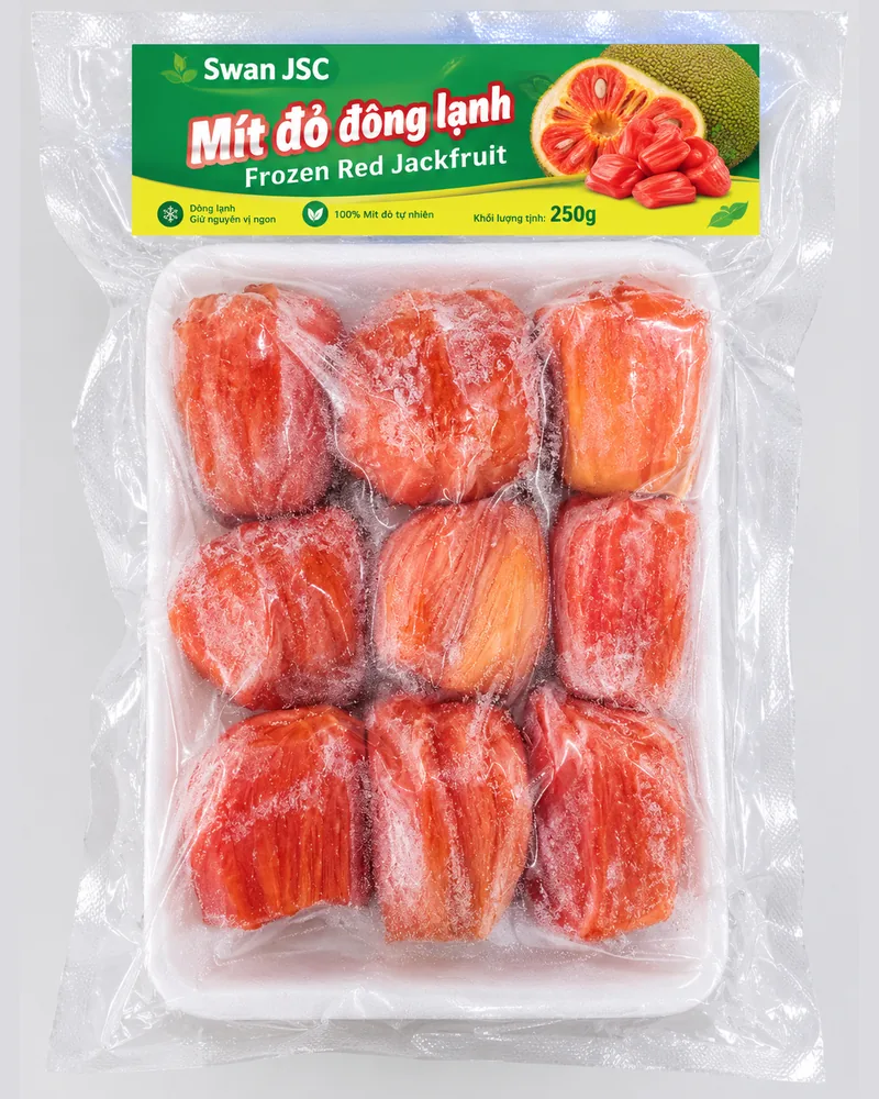 Frozen red jackfruit
