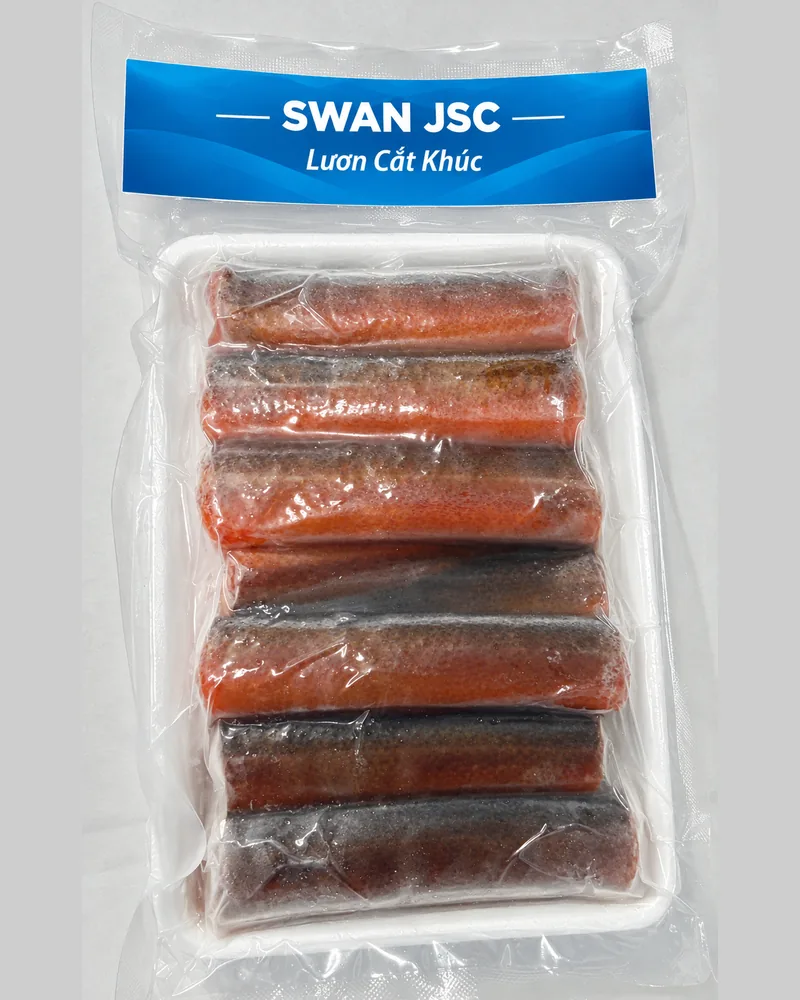 Frozen swamp eel steaks